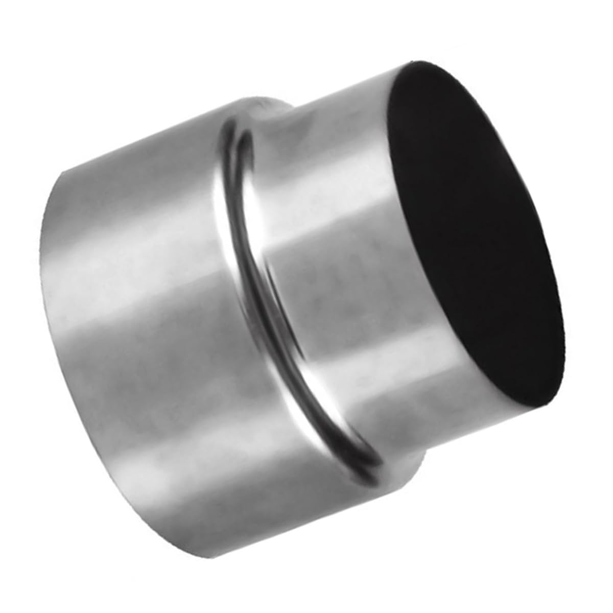 Rybdafdc One Color Stainless Steel Stove Pipe Reducer 7.5Cm To 6Cm, 1Pcs Chimney Flue Liner Reducer Conversion Joint For Water Heaters Fireplaces Outdoor Camping Wood Stove