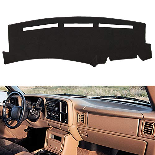 HanLanKa Dashboard Cover for Chevrolet Silverado 1500 2500 3500 1999-2006 Avalanche Chevy Tahoe Suburban GMC Sierra Yukon Dash Cover Mat(Premium Carpet, Black)