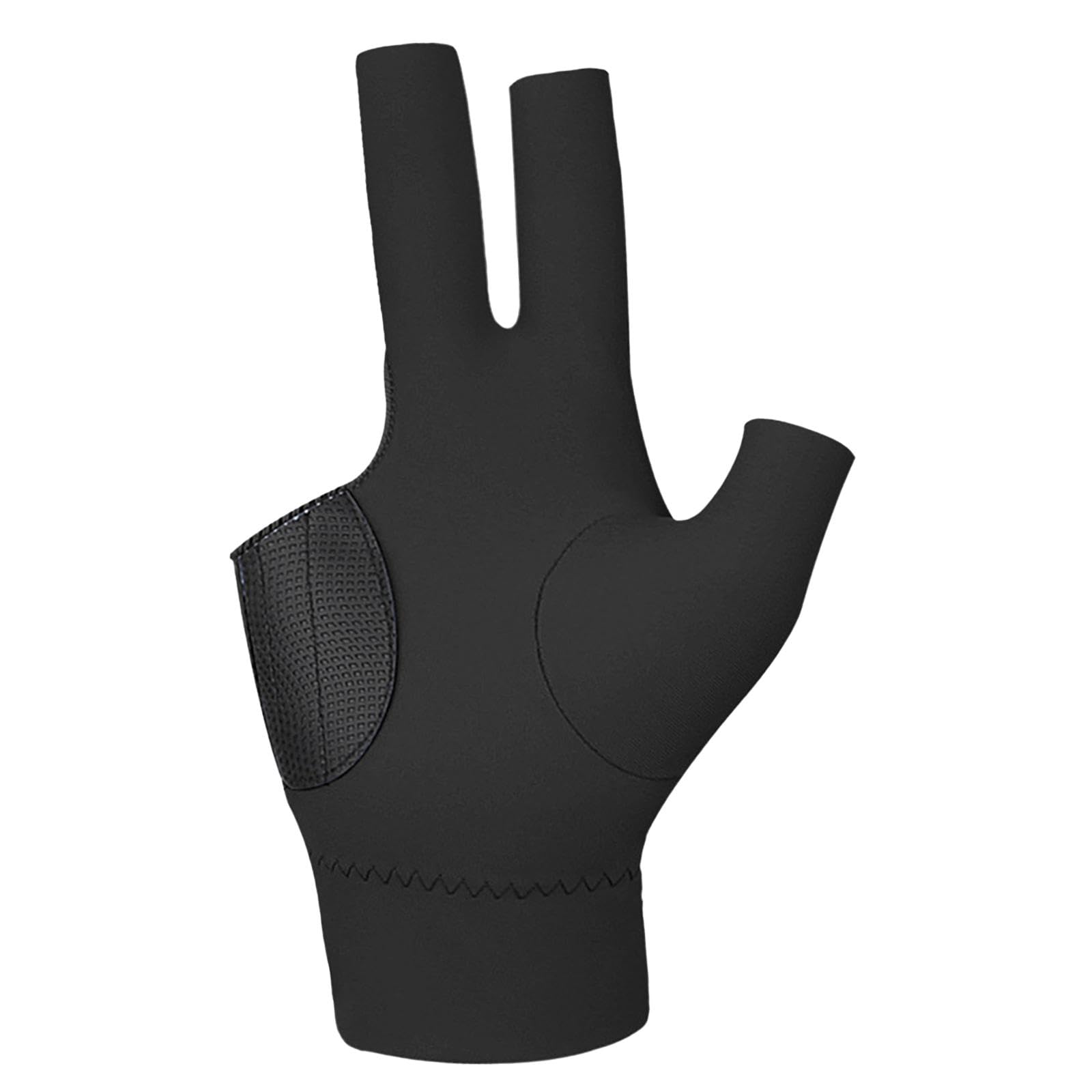 BNF® Three Fingers Billiard Glove | Comfortable Snooker Sport Mitt for Women Black & Right Hand | Nylon Spandex PU | Pro Level Durable Quick Dry Cooling Non Slip Cue Control-image-22
