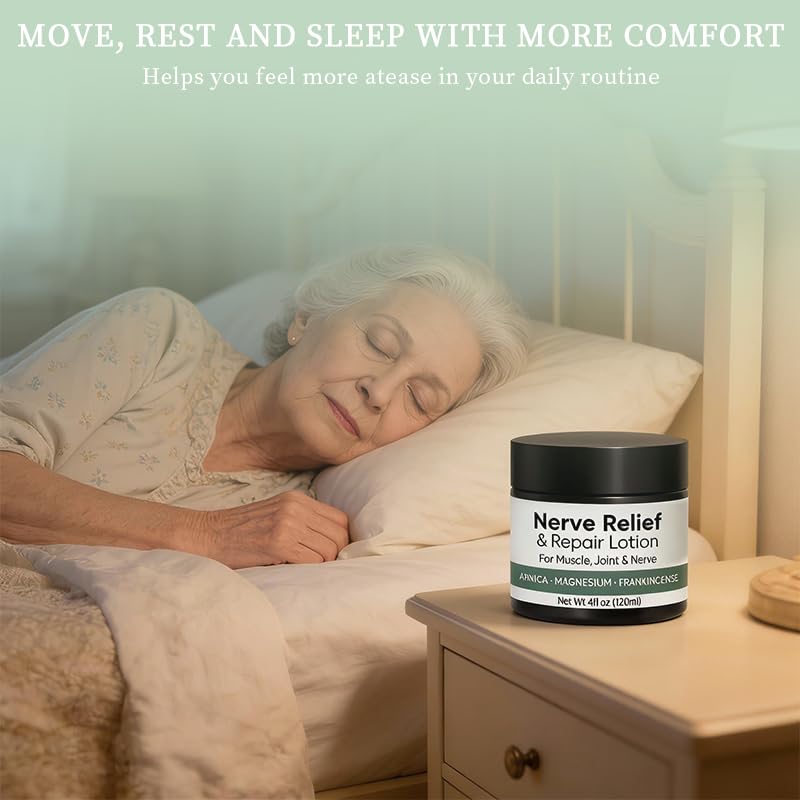 Nerve Relief Cream with Arnica, Daily Comfort & Nourishing Lotion for Hands, Feet, Knees, Neck & Back, with Magnesium Cream Formula, 3.5 oz (1 Pack) - Image 7