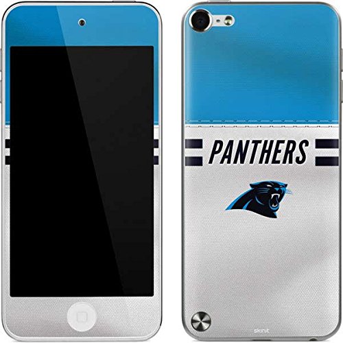 Skinit Decal MP3 Player Skin Compatible with iPod Touch (5th Gen&2012) - Officially Licensed NFL Carolina Panthers White Striped Design