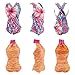 E-TING 10Pcs =5 Sets Beach Bikini Swimsuit Bathing Doll Clothes One-Piece Swimwear with 5 Pairs Shoes for 11.5 Inch Dolls (C)