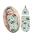 Cute Sea Otters Newborn Swaddle Blankets Beanie Hat Sets, Soft Otter Baby Stuff Blanket Swaddle Sack for Baby Shower Infant Boy and Girl Gift