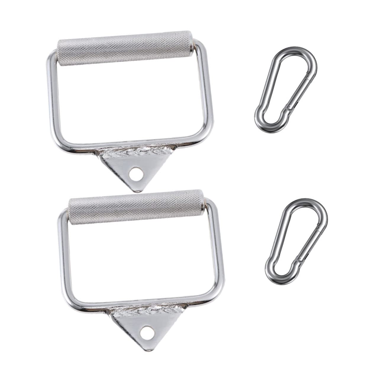 BESTonZON 4 Maniglie D per Allenamento con Ganci Attacco Versatile per Palestra per Bicipiti Tricipiti e Spalle