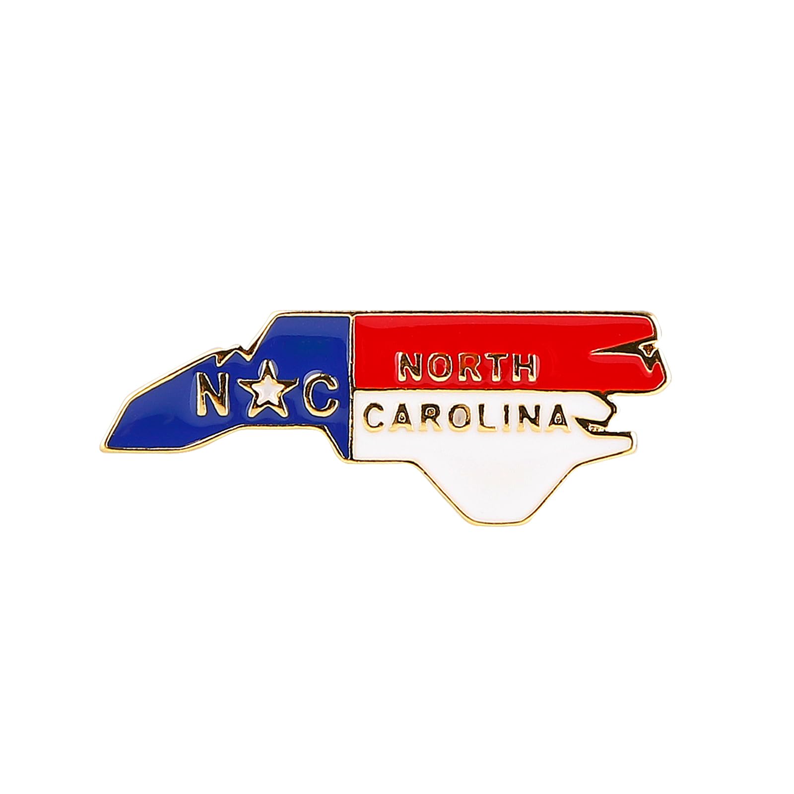 State Shaped Map Lapel Metal Pin Enamel Brooch Keepsake Beautifully Designed for Backpack Hat