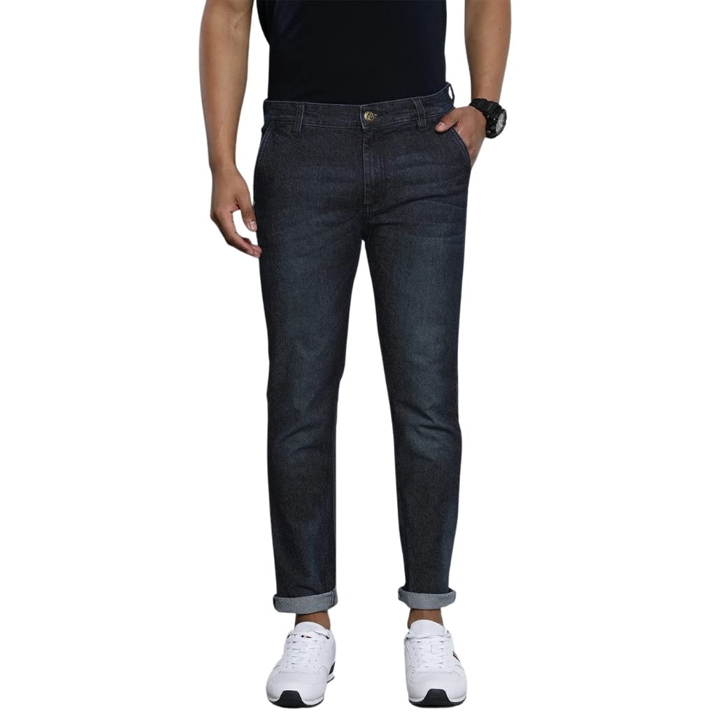 the indian garage co Men Slim Fit Solid Mid-Rise Stretchable Jeans-picture-27