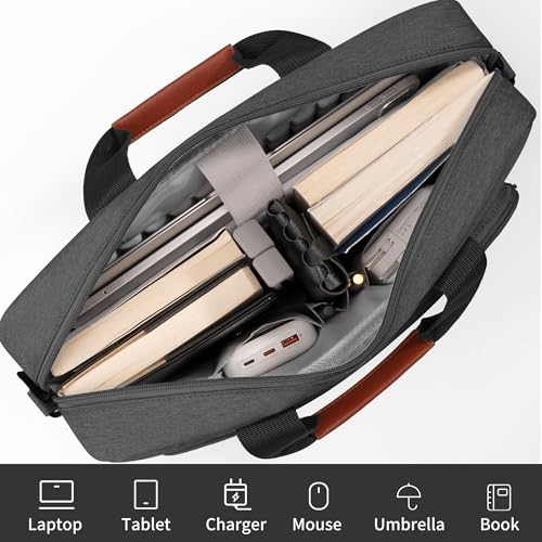 Laptop Case Bag with 360°Protective Air Bag, Computer Shoulder Carrying Briefcase for 15-16 Inch Laptop3