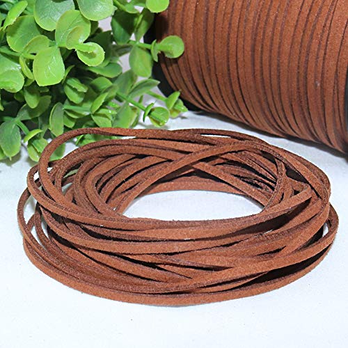 Tenn Well TW-100 Leather String, 100 Yards 2.6Mm Flat Suede Cord, Faux Leather Cord For Jewelry Making, Necklaces thumb #2