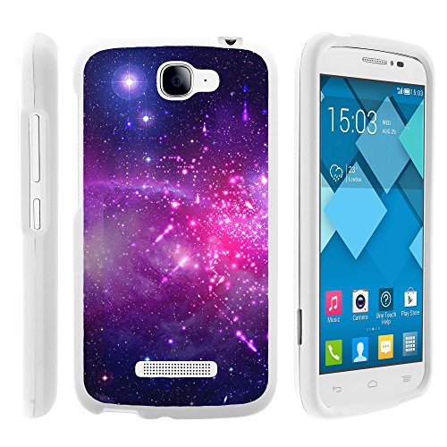 MINITURTLE Compatible with Alcatel Fierce 2 7040T, Pop Icon A564C Protective Slim Sleek 2 Piece Snap On - Heavenly Stars