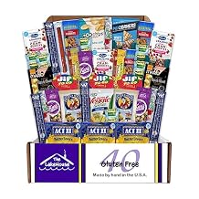 Gluten Free Snacks for Adults Kids - 40 Count Healthy Celiac Friendly Snacks in Individual Packs - Birthday Treats Gift Basket - Valentines Care Package - Gluten Free Snack Box by The LakeHouse