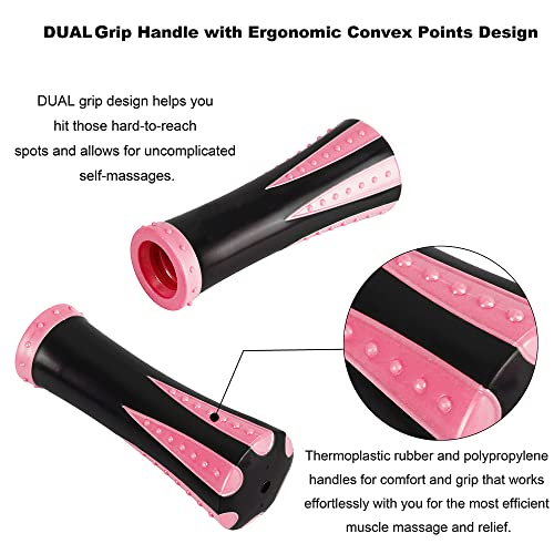 Yansyi Muscle Roller Stick For Athletes - Body Massage Roller Stick - Release Myofascial Trigger Points Reduce Muscle Soreness Tightness Leg Cramps & Back Pain For Physical Therapy & Recovery (Pink) #TOP3
