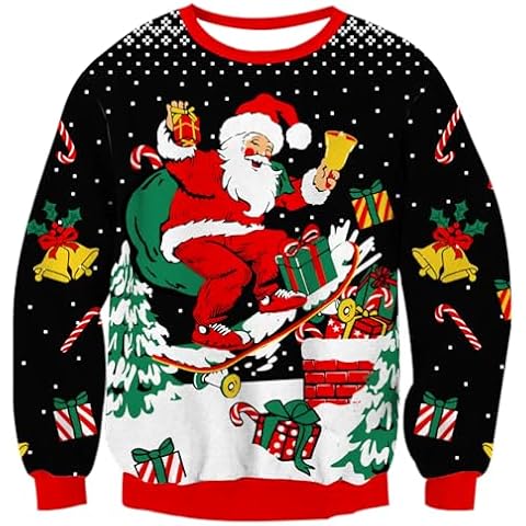 Fanient Kids Christmas Jumper with Fun Patterns Cover