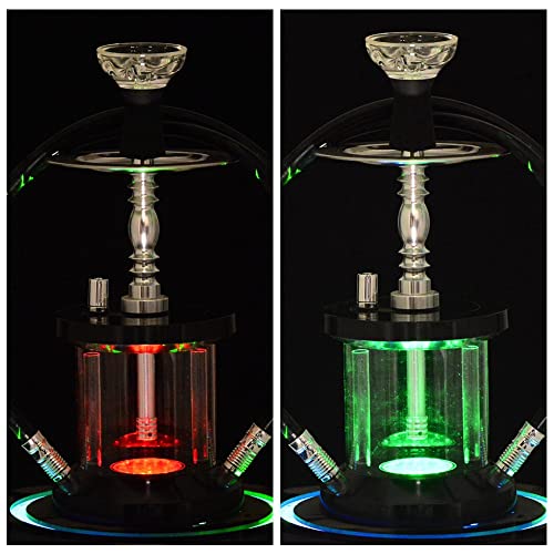 YYMMHH Wasserpfeife Acryl Doppelrohr Große Wasserpfeife Kunststoff Shisha Arabische Wasserpfeife, Für Brakah Shisha… – Bild 8
