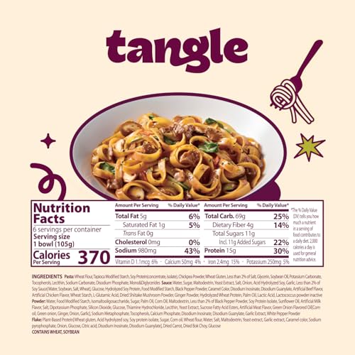 Image of Samyang Tangle Bulgogi Alfredo Pasta Bowl | Futtuccine Pasta | Mukbang | 15g of Protein | 4g of Fiber | Chick Pea based | Easy Prep | Convenient | 6 Bowls