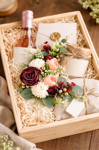 Image of SATYAM KRAFT 1 Bunch Handmade Artificial Peony Flower Brooch for Hamper Decoration, Trousseau Packing, Wedding, Engagement, Gift Wrapping, DIY Craft & Saree Accessories (Big Bunch, Multi)
