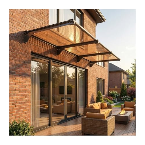 HBOOMOEM Toldo para Puerta Exterior，Marquesinas Exterior para Puertas Y Ventanas，Robusto Y Duradero, Adecuado para Uso Residencial, Porches, Patios Y Zonas De Terraza.(40 * 150cm/15.7 * 59in)