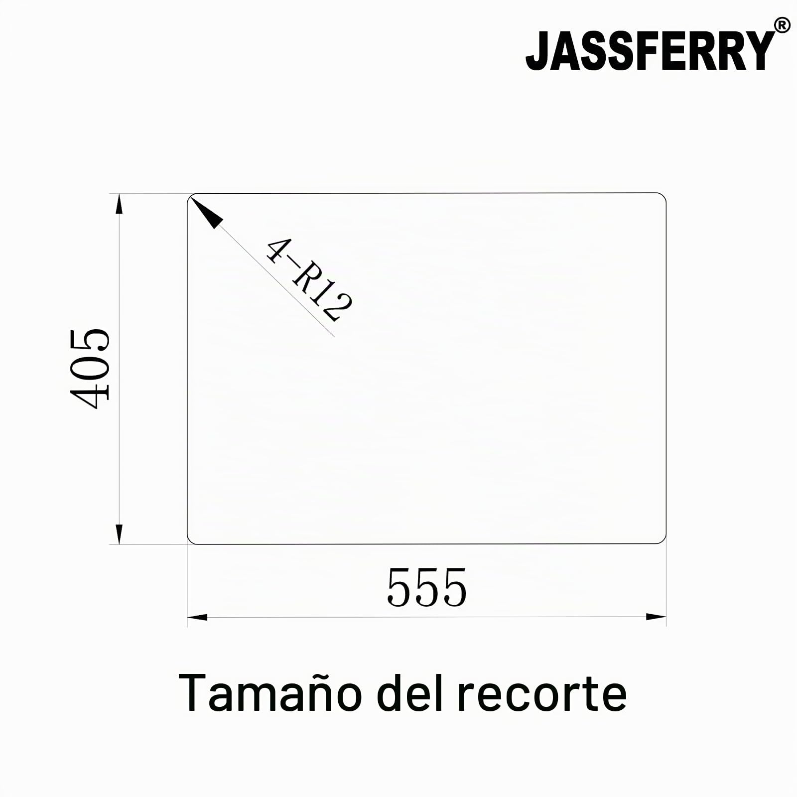 JASSFERRY Fregadero de cocina 1,5 senos, de Acero Inoxidable, bajo encimera, con colador de residuos