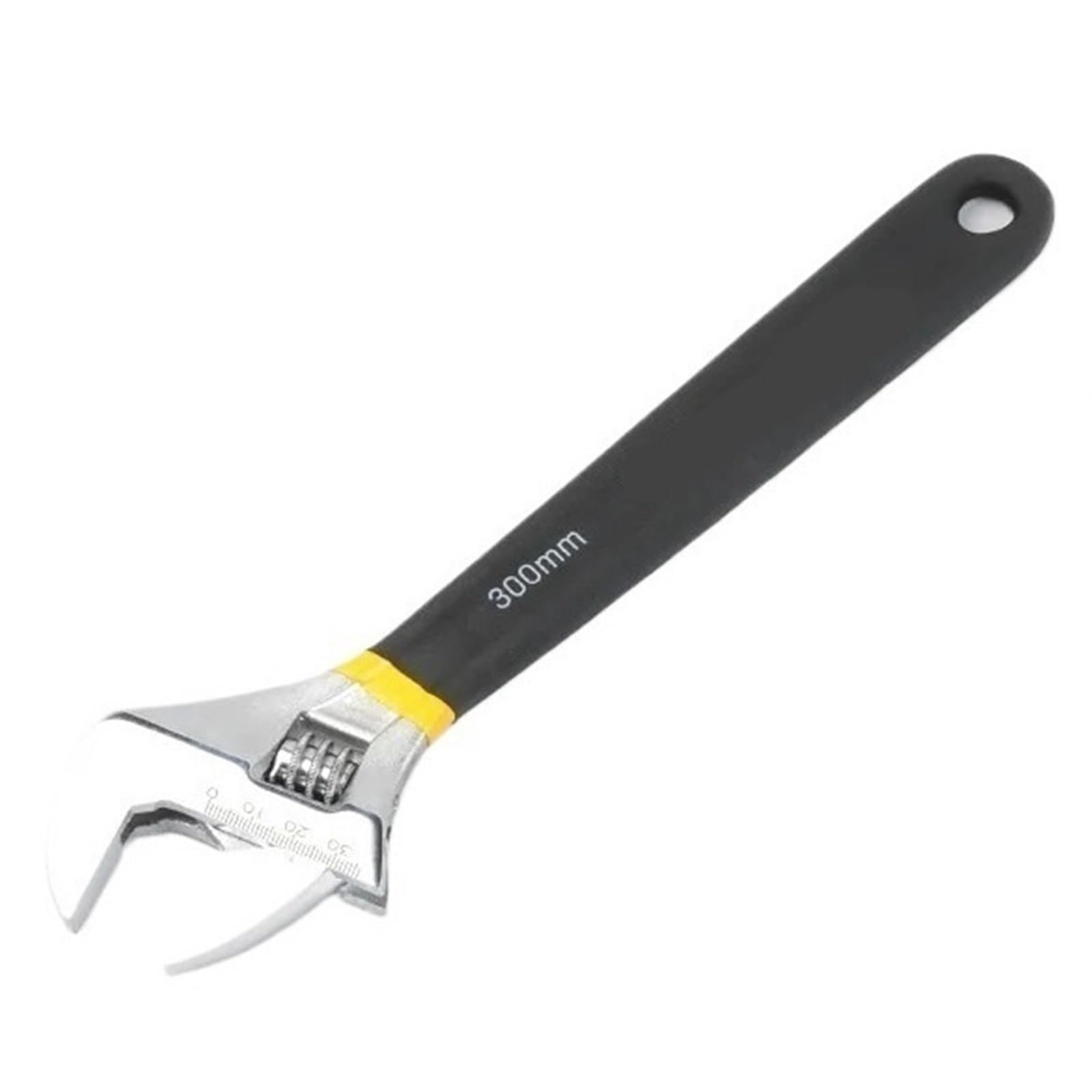 Llave inglesa ajustable de gran apertura con mango largo, de acero al carbono, for taller mecánico, herramientas manuales de reparación de automóviles.(12inch)