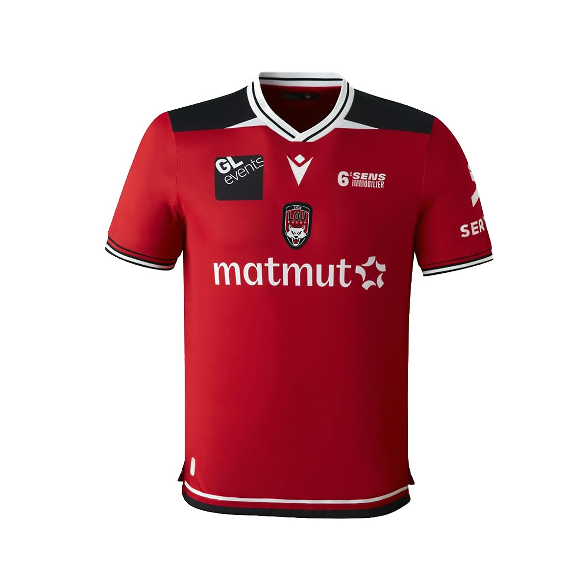 Maillot Lou Rugby Extérieur Officiel Lyon Enfant Rouge