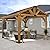 Backyard Discovery Arlington 12x12 All Cedar Gazebo, Walnut, Insulated Steel Roof, Water Resistant, Wind Resistant up to 100 MPH, Withstand 7,886 lbs of Snow