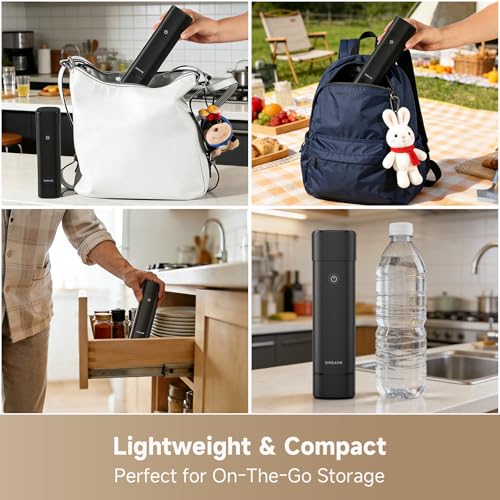 Image of DREAME VH20 Handheld Vacuum Sealer Machine for Food with 30 Reusable Vacuum Bags, Compact Food Vacuum Sealer, Auto Stop, Rechargeable Food Sealer Saver, Dry & Moist Modes, For Container & Wine Bottles