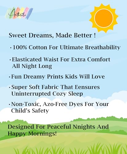 Image of ANTHRILO Pure Cotton Printed Pyjama Set for Girls | Regular Wear | Leopard Floral Long Sleeve Pyjama Set - Peach 9-10 Years