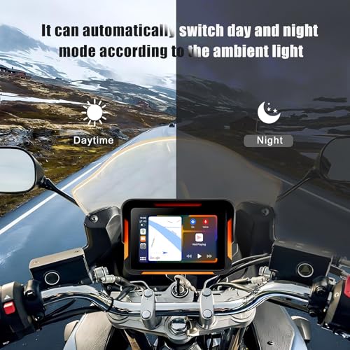 Image of Car Stereo for Motorcycle, 5 Inch IPS Touchscreen, CarPlay & Android Auto | Universal Motorbike, Wireless CarPlay & Android Auto, GPS Navigation Dual Bluetooth, Waterproof & Dustproof IP67