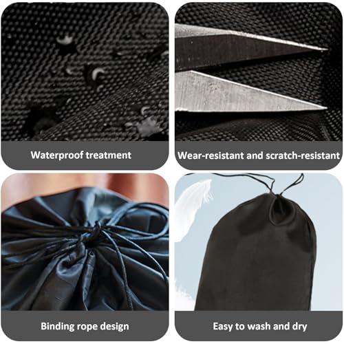Drawstring Bags 2Pcs 8x24 Inch Long Drawstring Pouch Waterproof Fast Drying Scratch-Resistant Nylon Storage Bag for Tent Pole, Trekking Pole, Tripod, Umbrella, Bags3