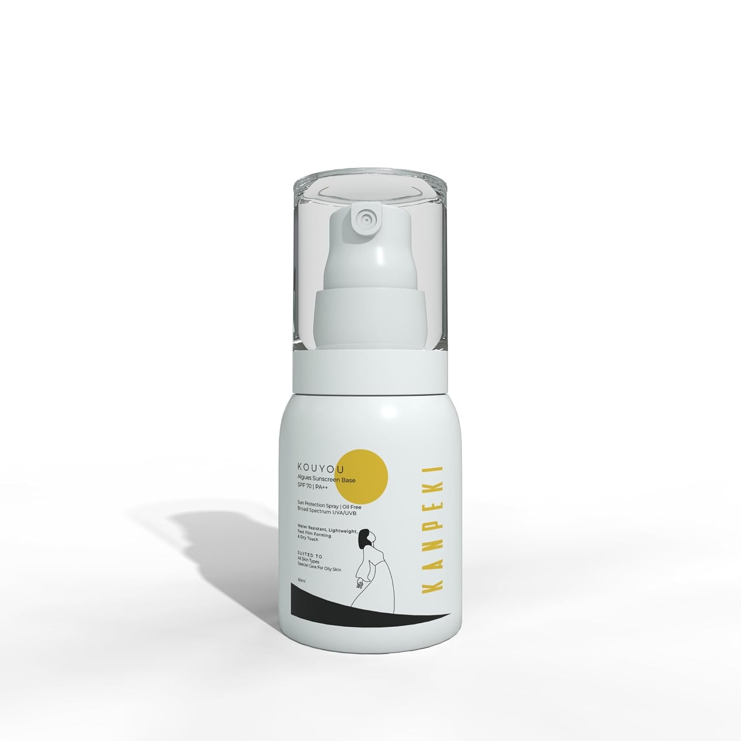Kanpeki Kouyou Algues Spray Sunscreen Base SPF 70 for Sun Tanning | Broad Spectrum PA ++ with No White Cast | For All Skin...