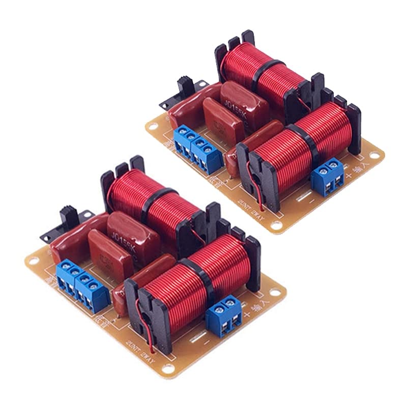 JINGERL 2PCS 100W 2Way Audio Hifi Filter Circuit Board Stereo Speaker Crossover Filters Treble/Bass 2 Unit Frequency Dividers