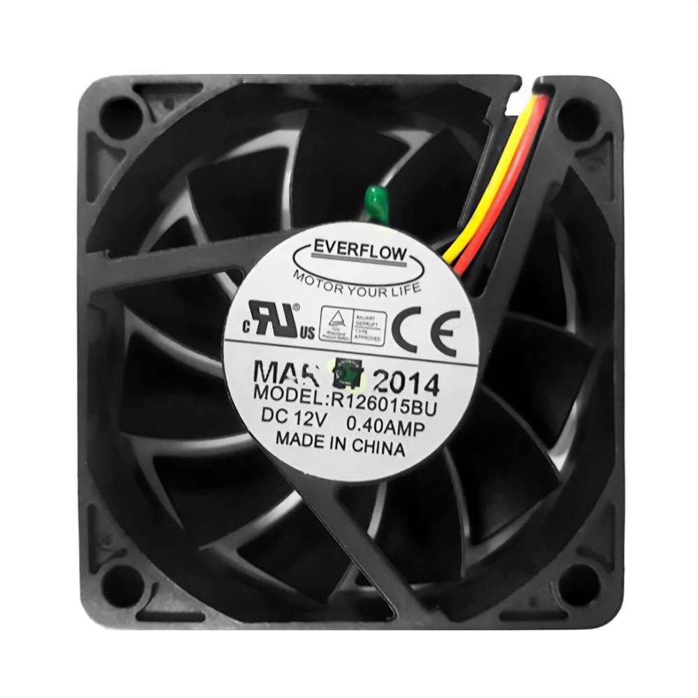 Amazon.com: Everflow 60x15mm 12 volt 3 wire/ 3 pin fan with