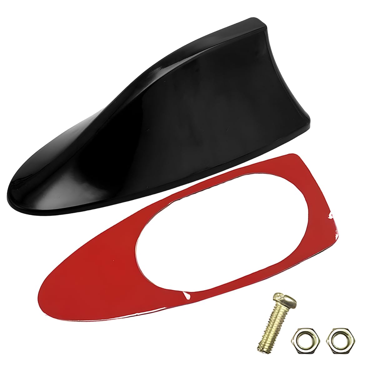 Car Shark Fin Antenna Cover, Signal Roof Aerial Decoration, Black | Car Top Roof Mount Antenna Cover Replacement, Vehicle Shark Fin Shape Covers with Adhesive Tape for Most Cars Truck SUV