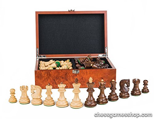 Dubrovnik Zagreb Royal S Wooden Chess Pieces-Chessmen 3"-Weighted,Felted in Box