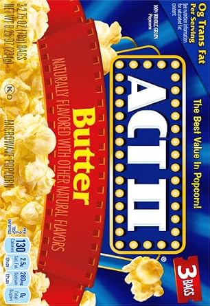 Act II Butter Microwave Popcorn, 2.75 oz., 3-Count Bags