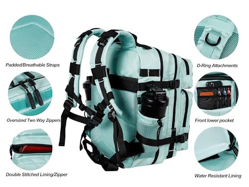 Image of LHI Tactical Military Backpack for Men and Women 25L /35L Army Assault Pack Bag Small Rucksack with Bottle Holder
