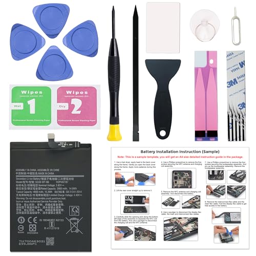 MAXSHARKS Fit for Galaxy A10s A20s A21 Battery Replacement, with Installation Manual, SCUD-WT-N6 Battery for Samsung Galaxy A10s & A20s & A21, with Repair Toolkit