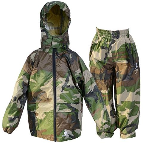 Dry Kids chaqueta y pantalón conjunto Verde camuflaje 3/4 años Cover