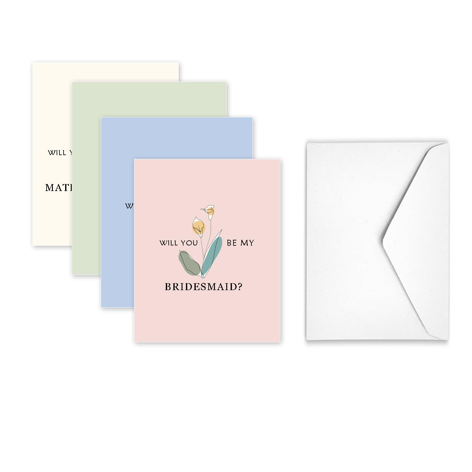 Remarkabel 24 Pcs Bridesmaid Proposal Cards with Envelopes,Includes Will You Be My Bridesmaid, Maid of Honor, Matron of Honor - Image 2