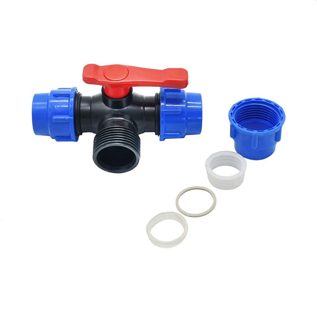 MDD Conector En Forma De Bola tee TEETE 20/25 / 32/40 / 50 / 63mm, PVC PE Tubo TAUS TAUS tee tee DIPTOR 1/2 3/4 1 "1.25" 1.5 "2" (Size : 63MM)