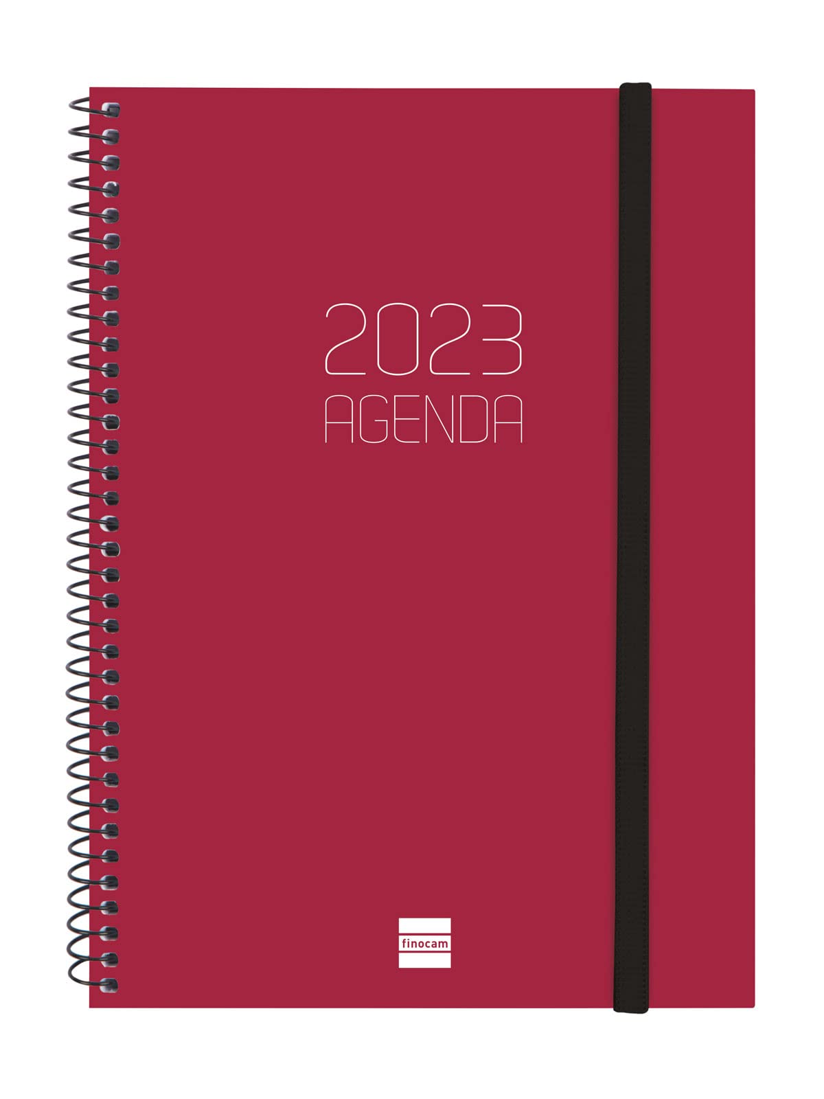 Finocam - Agenda 2023 Spiral Beta Week Horizontal View January 2023 - December 2023 (12 months) Portuguese Vermelho