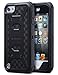 ULAK iPod Touch 6th Generation case with Screen Protector, Belt Clip Holster Kickstand Shockproof Dual Laye Fullbody Protective Case Bumper Hard Cover for Apple iPod Touch 5/6th Generation-Black