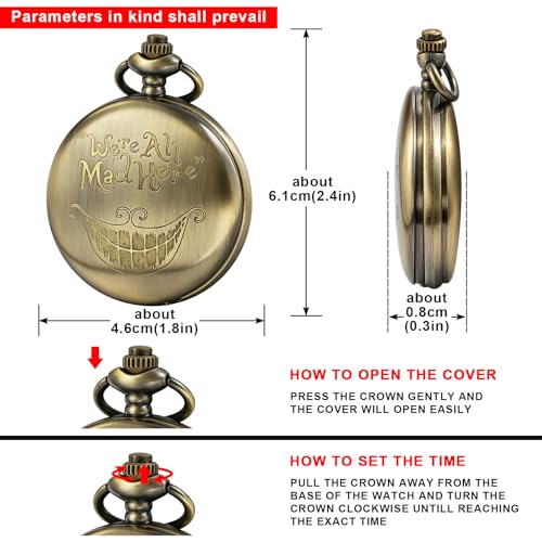 Image of Smooth Pocket Watch Alloy Steel Quartz Roman /Arabic Numerals with 37cm Chain for Father's Day Xmas Best Gifts
