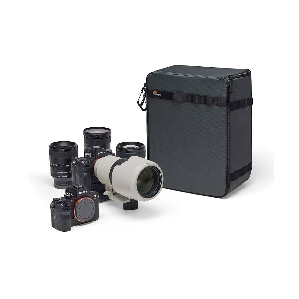 Lowepro GearUp PRO Camera Box XXL II, Custodia Rigida per Fotocamere Mirrorless e Reflex, Custodia con Divisori Regolabili per Zaino Fotografico, Borsa per Fotocamera
