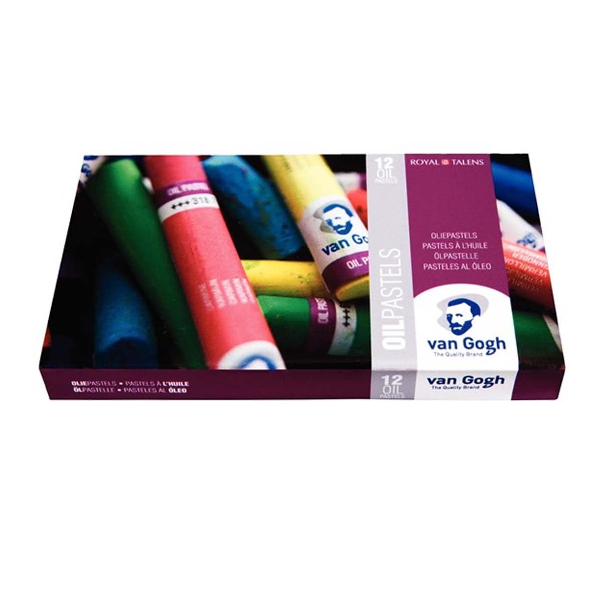 Van Gogh Oil Pastel, Round Full Stick, 12-Piece Set, General Selection, 1 count (Pack of 12)