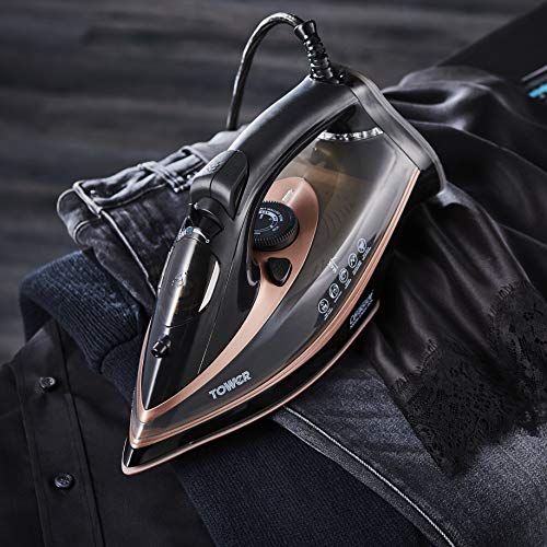 Tower-T22013-CeraGlide-Steam-Iron-Ceramic-Sole-Plate-3000-W-Rose-Gold-and-Black