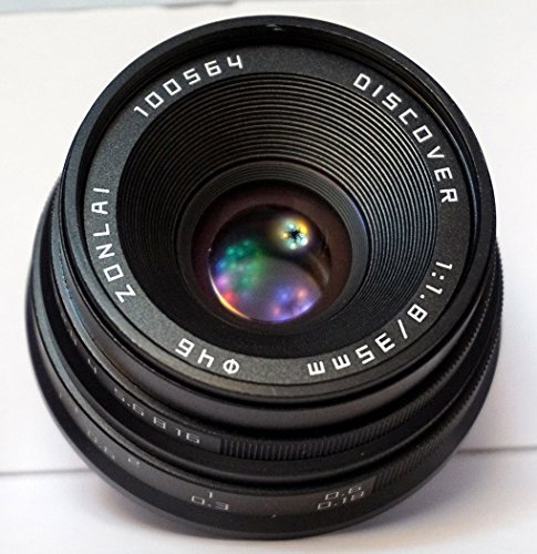Hengyijia 35mm F1.8 Discover Manual Focus Lens Black for Sony NEX ILCE A5000 A6000 Camera