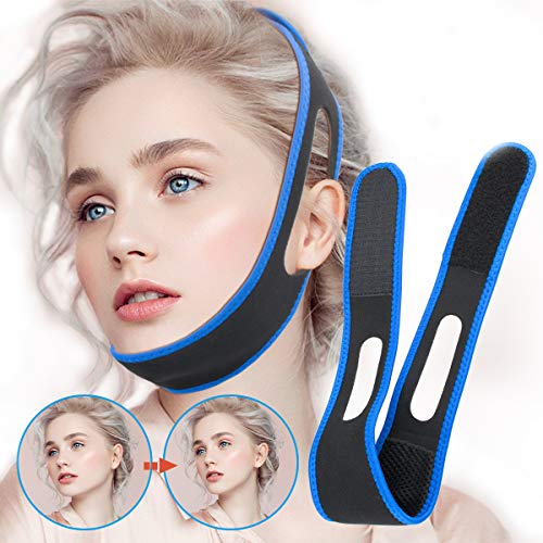 Facial Slimming Strap,Chin Up Patch Double Chin Reducer Face Lifting Belt Bandage Anti