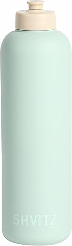 Miniatura 10 de Botella de agua deportiva de 24 onzas, suave al tacto, diseño resistente a derrames con boquilla para beber con una sola mano, botella de fitness