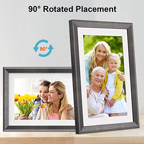 Image of Frameo Digital Photo Frame WiFi 10.1 Inch IPS Touchscreen HD Display, 16GB Memory, Automatic Rotation, Easy Setup for Sharing Photos or Videos via Frameo App