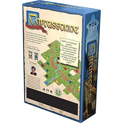 Image of Tickles Carcassonne Board Game Standard for Adult, Family Game, Party Game (Age: 7+ ; Players: 5)